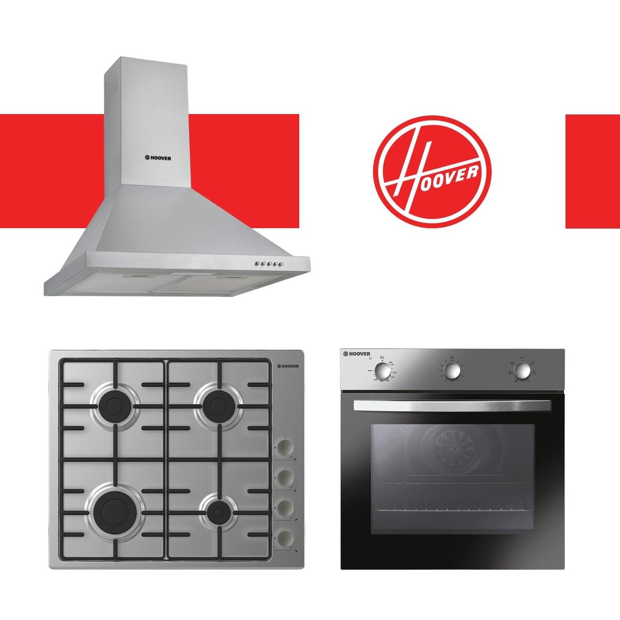 HooverHoover Turbolu 6+1 Programlı Inox 3'lü Ankastre Set ( HCH6MXTK + HHW6LMX + HON602X-TN )