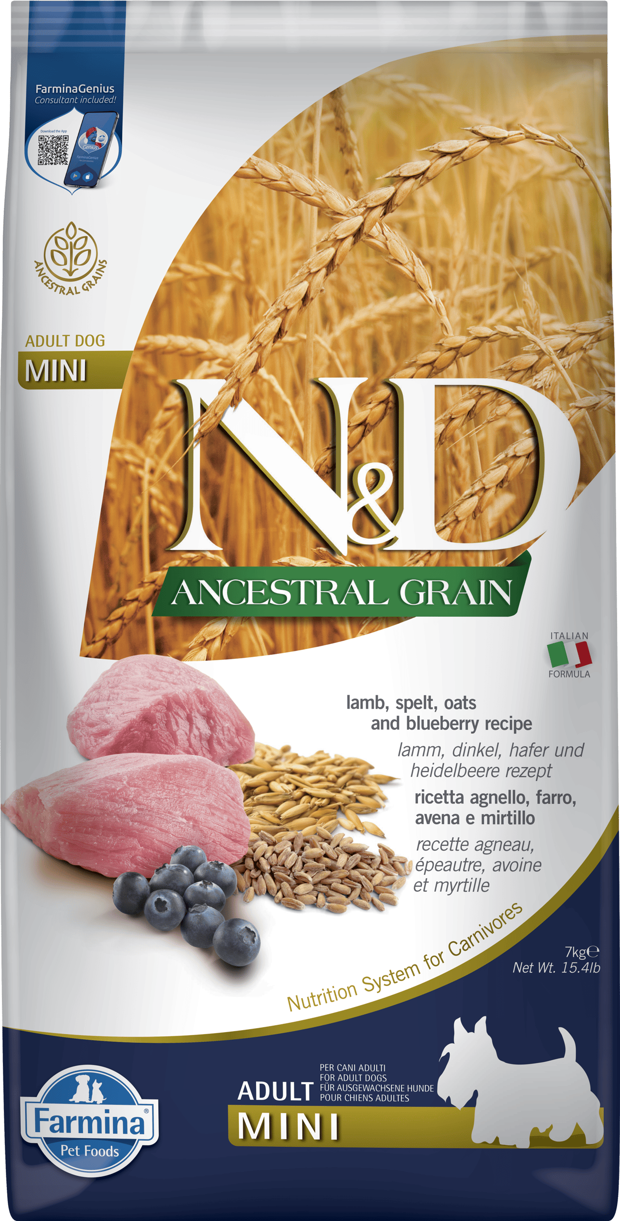 ND Ancestral Grain Kuzu&Yabanmersini Adult Mini 7kg