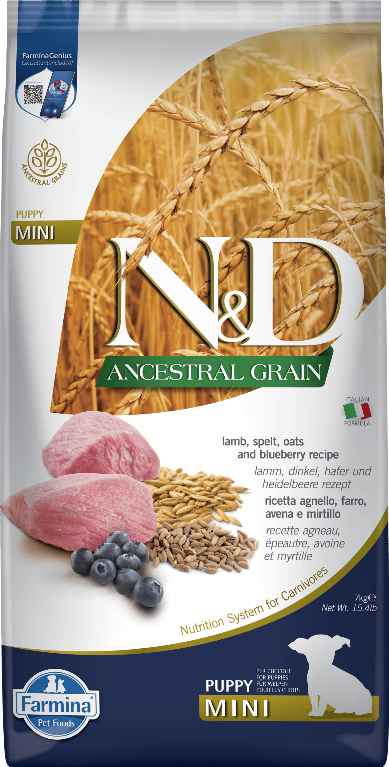 ND Ancestral Grain Kuzu&Yabanmersini Puppy Mini 7kg