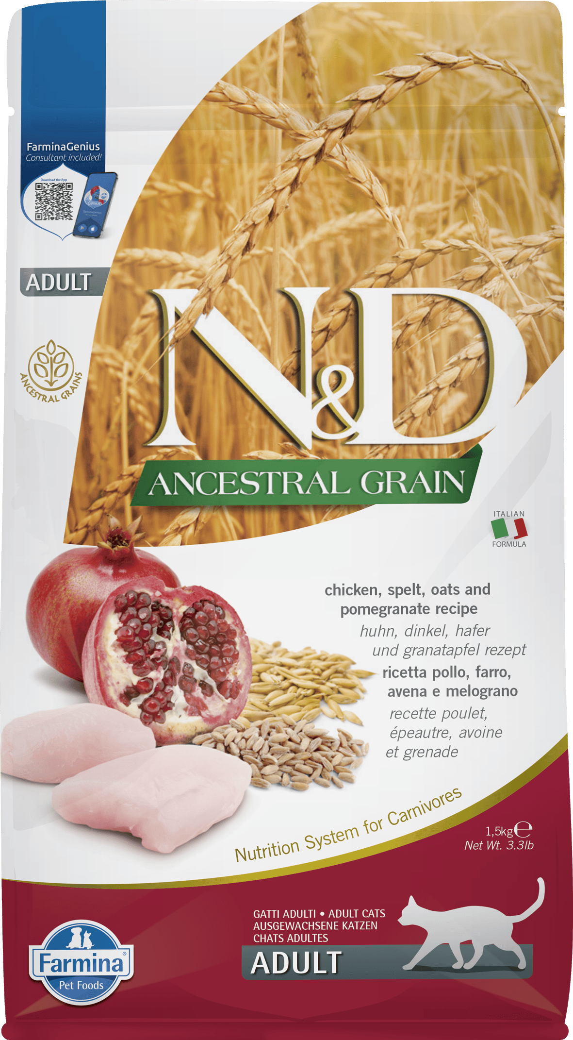 ND Ancestral Grain Tavuk&Nar Adult 1.5Kg