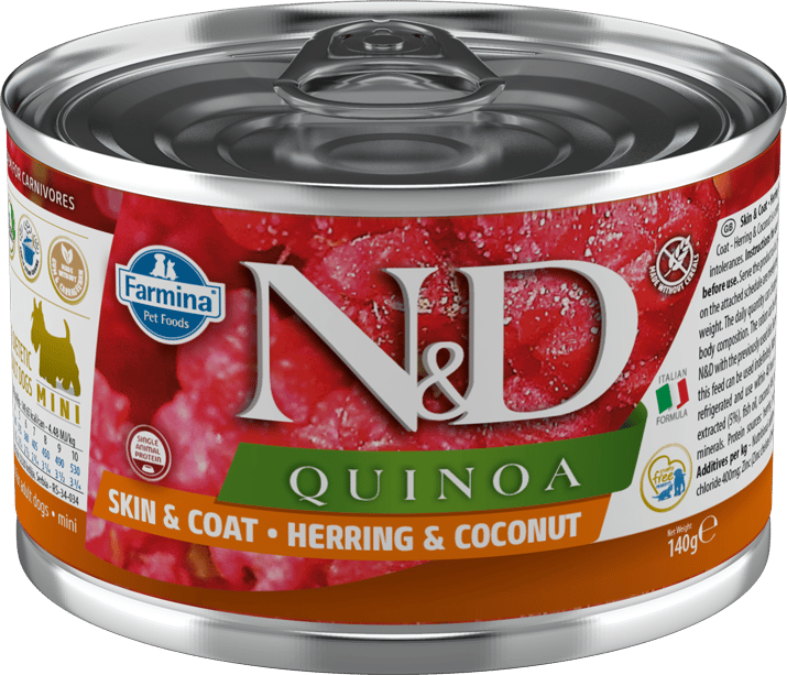 ND Quinoa Konserve Skin&Coat&Ringa Balığı&Hindistan Cevizi 140 Gr