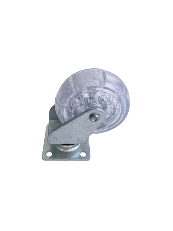Düz Tabla Şeffaf Masa Tekeri Sehpa Tekeri(7cm)(METAL ŞEFFAF)(50x20mm)