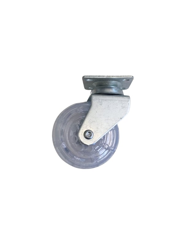 Düz Tabla Şeffaf Masa Tekeri Sehpa Tekeri(7cm)(METAL ŞEFFAF)(50x20mm)