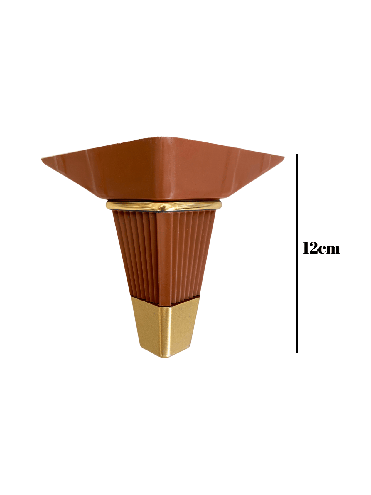 İrem Kahverengi Altın 12cm Plastik Ayak Mobilya Masa ve Dolap Ayağı(KAHVERENGİ ALTIN)(12CM)(4 ADET)