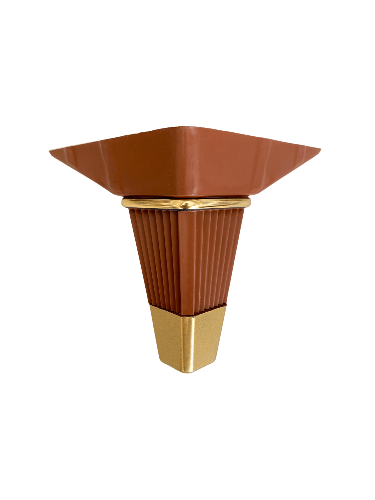 İrem Kahverengi Altın 12cm Plastik Ayak Mobilya Masa ve Dolap Ayağı(KAHVERENGİ ALTIN)(12CM)(4 ADET)