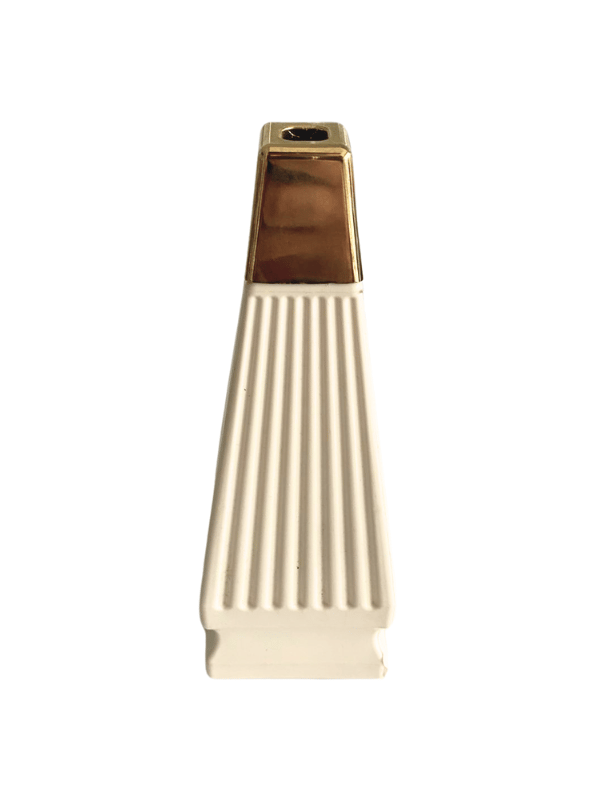 Kule Desenli Krem Plastik Ayak Mobilya Masa ve Dolap Ayağı(18cm - 23cm)(KREM - ALTIN)