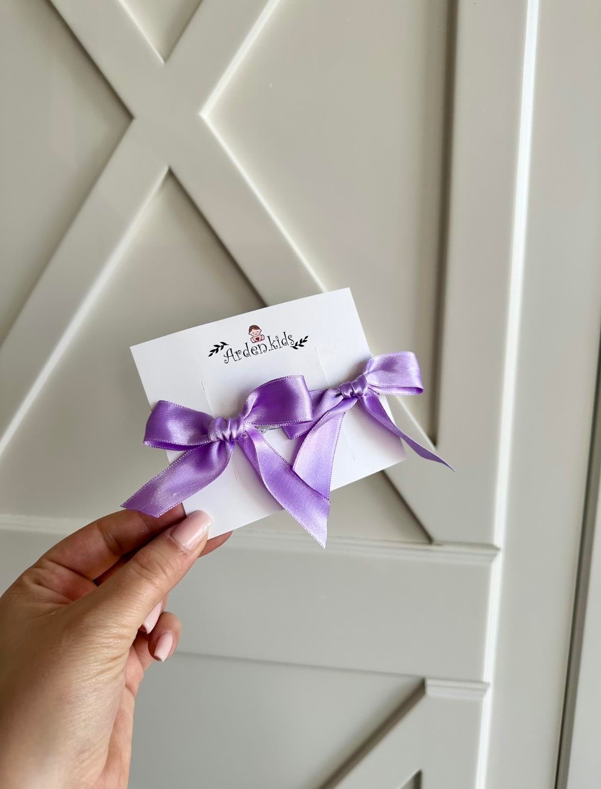2'li Lila Ribbon Toka