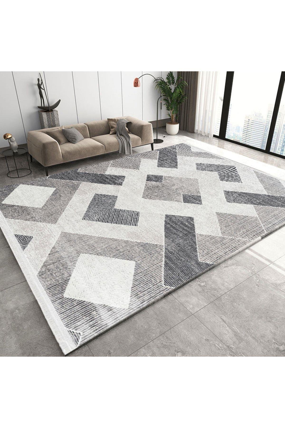 Sateen Koleksiyonu 6402K Akrilik Sık Dokuma Yumuşak Salon Koridor Mutfak Halısı