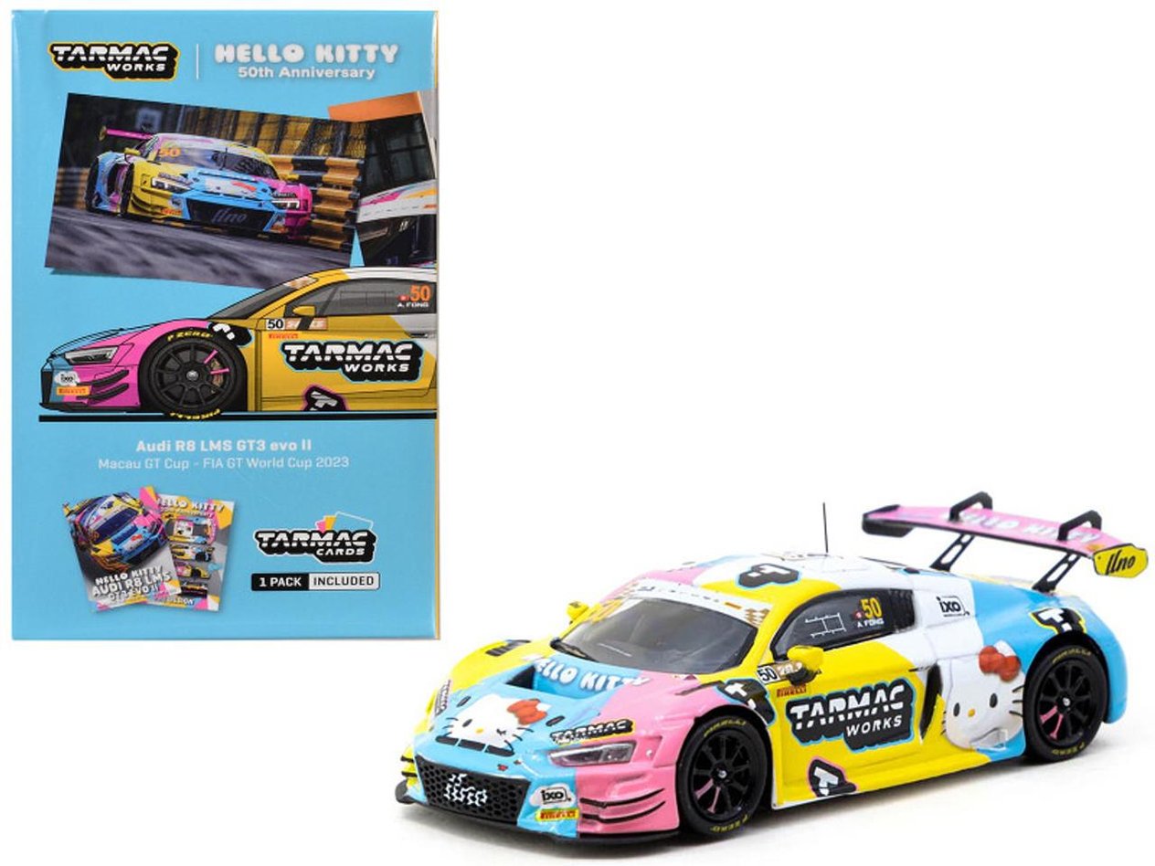 Tarmac Works Audi R8 LMS GT3 Evo II Macau GT Cup 2023 - Hello Kitty 50th Anniversary 1:64