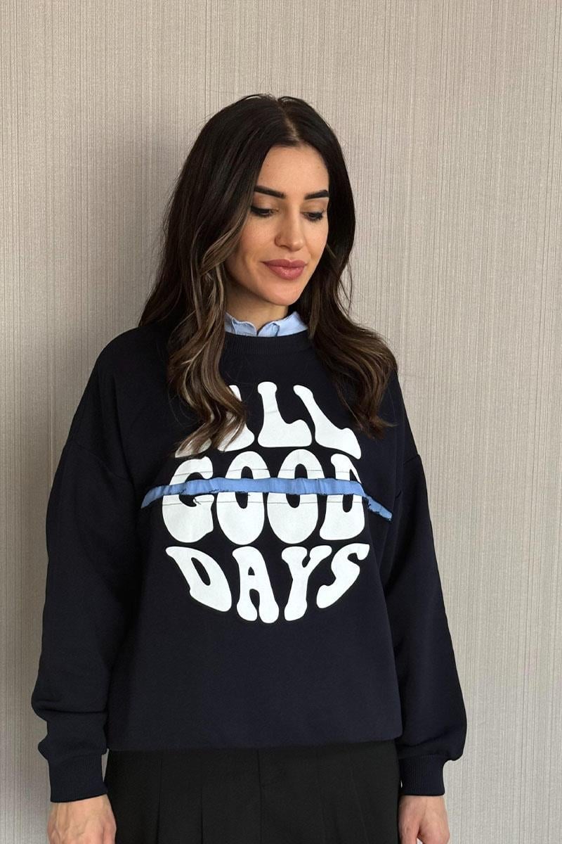 Bası Detay Sweatshirt