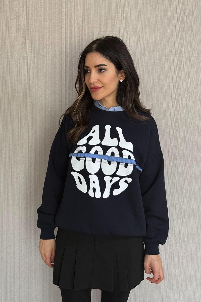 Bası Detay Sweatshirt