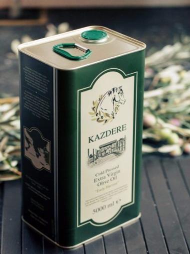 KAZDERE Erken Hasat Soğuk Sıkım Natürel Sızma Zeytinyağı 5 L