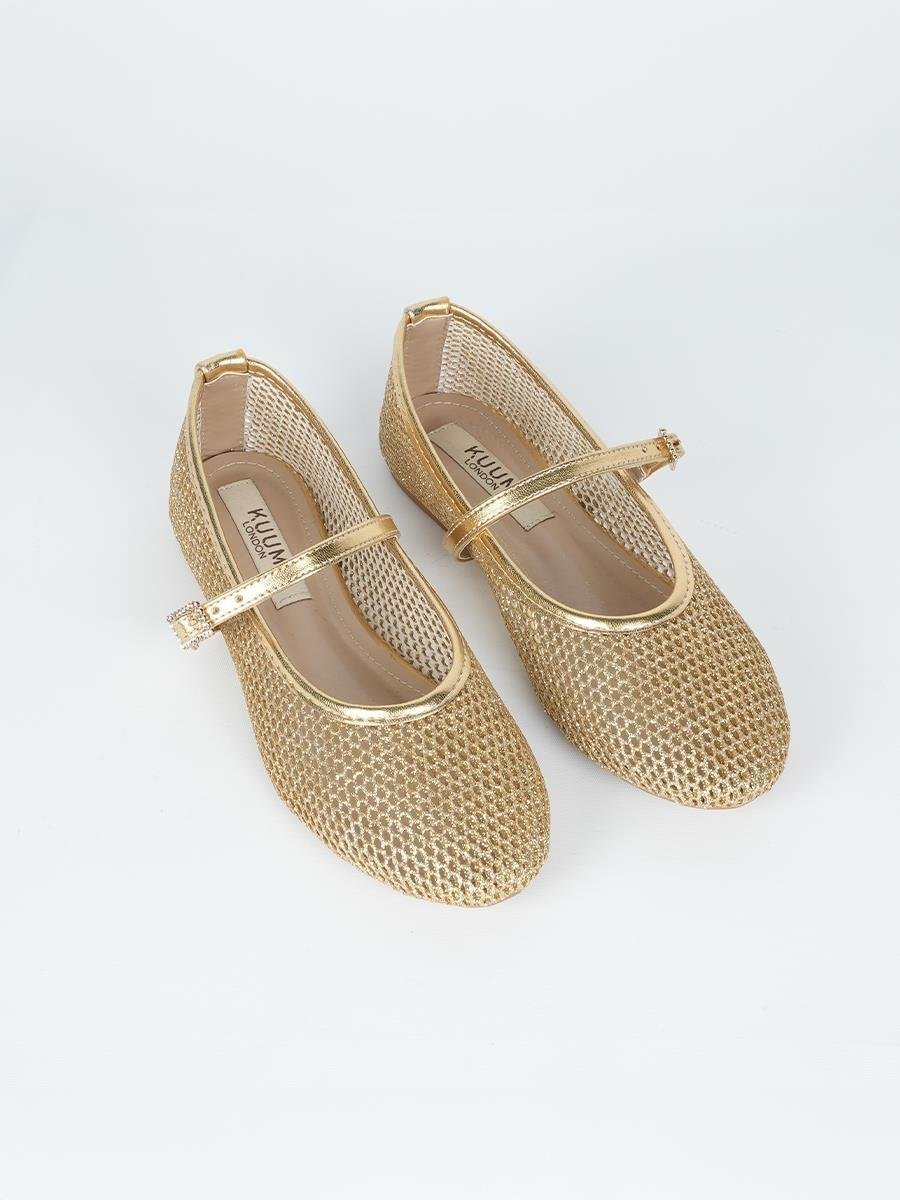 KUUM LONDON K25H03 FİLELİ KADIN BABET AYAKKABI