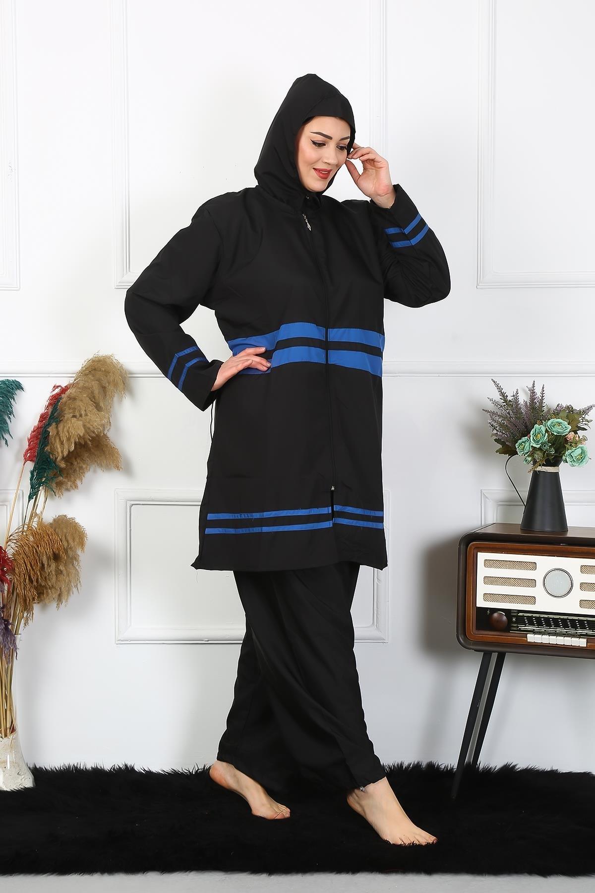 Celira Büyük Beden Tesettür Mayo 7XL-8XL-9XL-10XL Siyah 55011