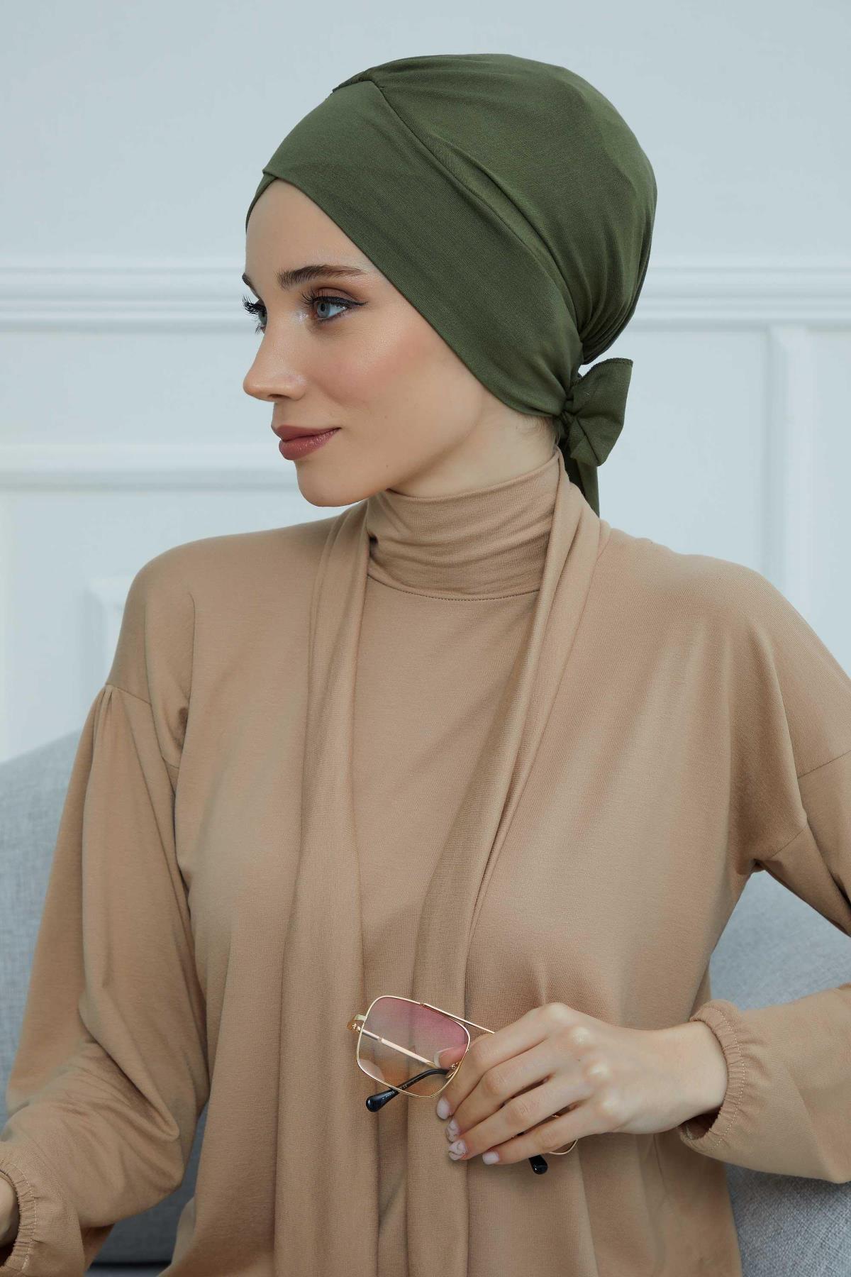 Kuşaklı Penye Bone,B-31 Haki Yeşili