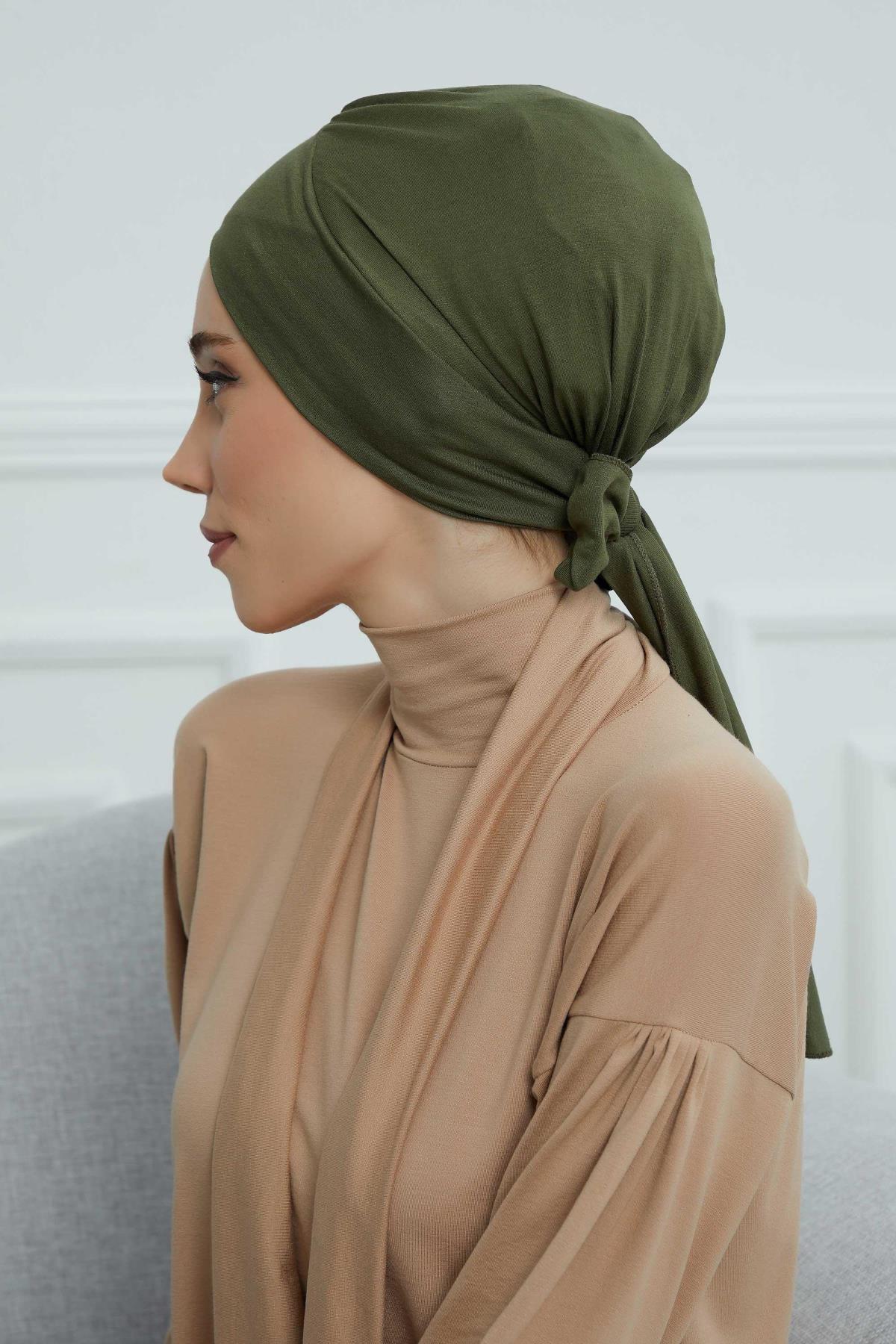 Kuşaklı Penye Bone,B-31 Haki Yeşili