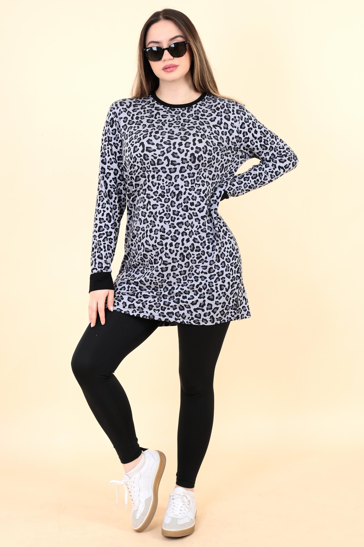 LEOPAR TUNİK Gri 1777
