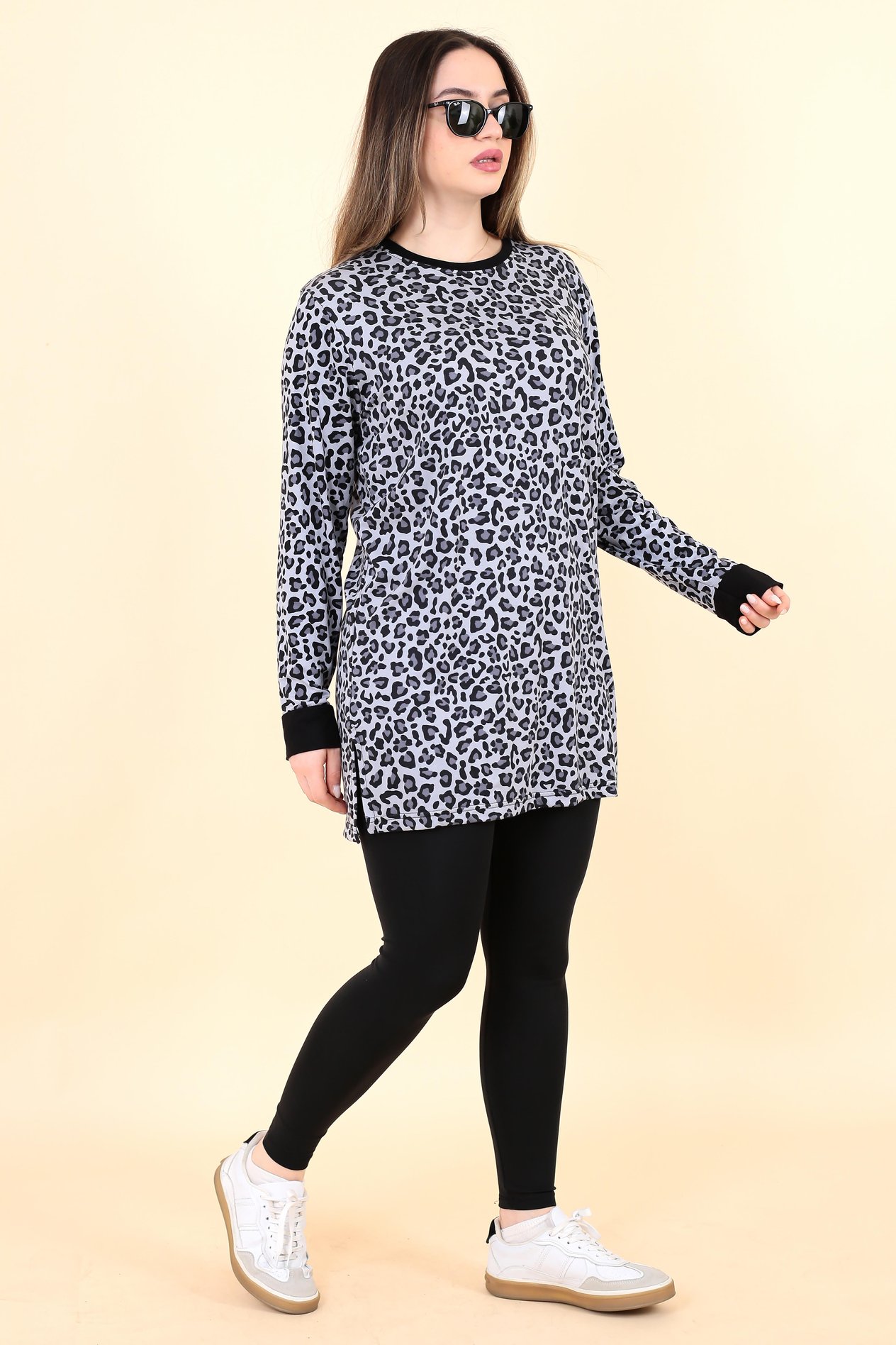 LEOPAR TUNİK Gri 1777