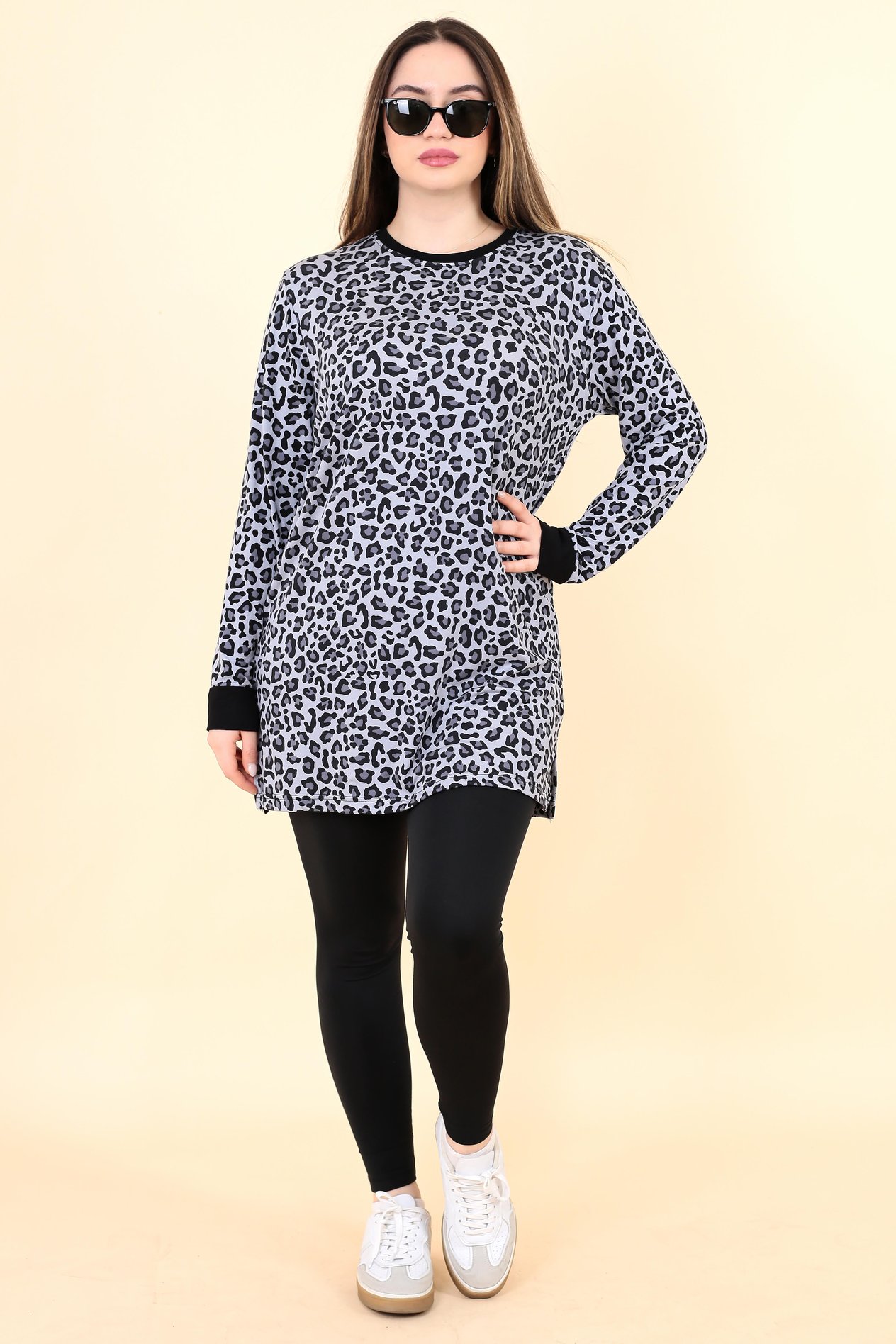 LEOPAR TUNİK Gri 1777