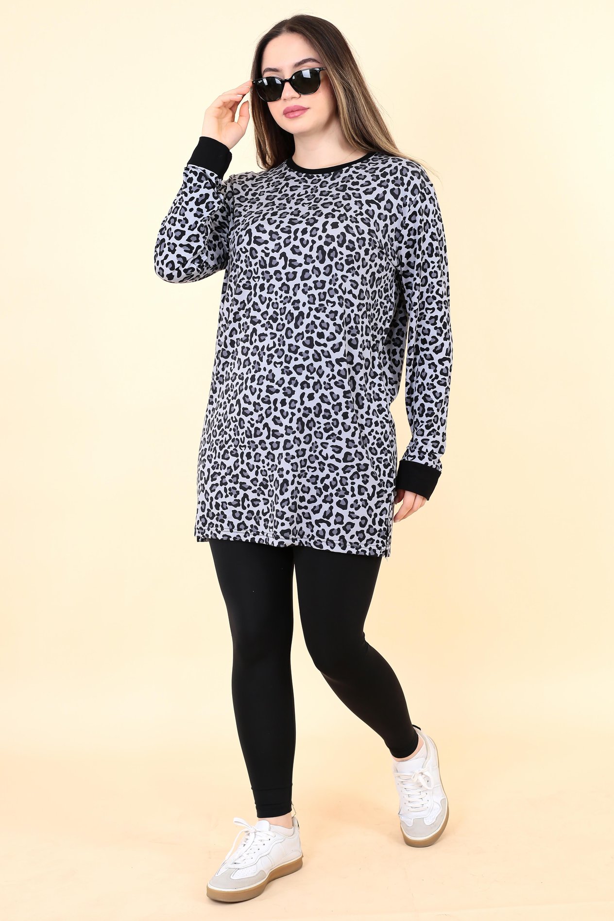 LEOPAR TUNİK Gri 1777