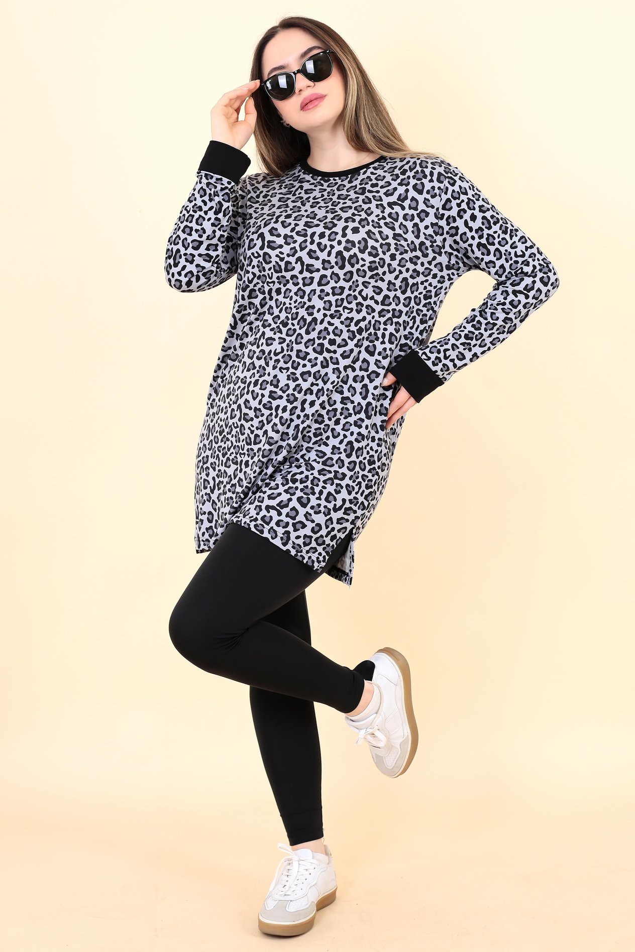 LEOPAR TUNİK Gri 1777