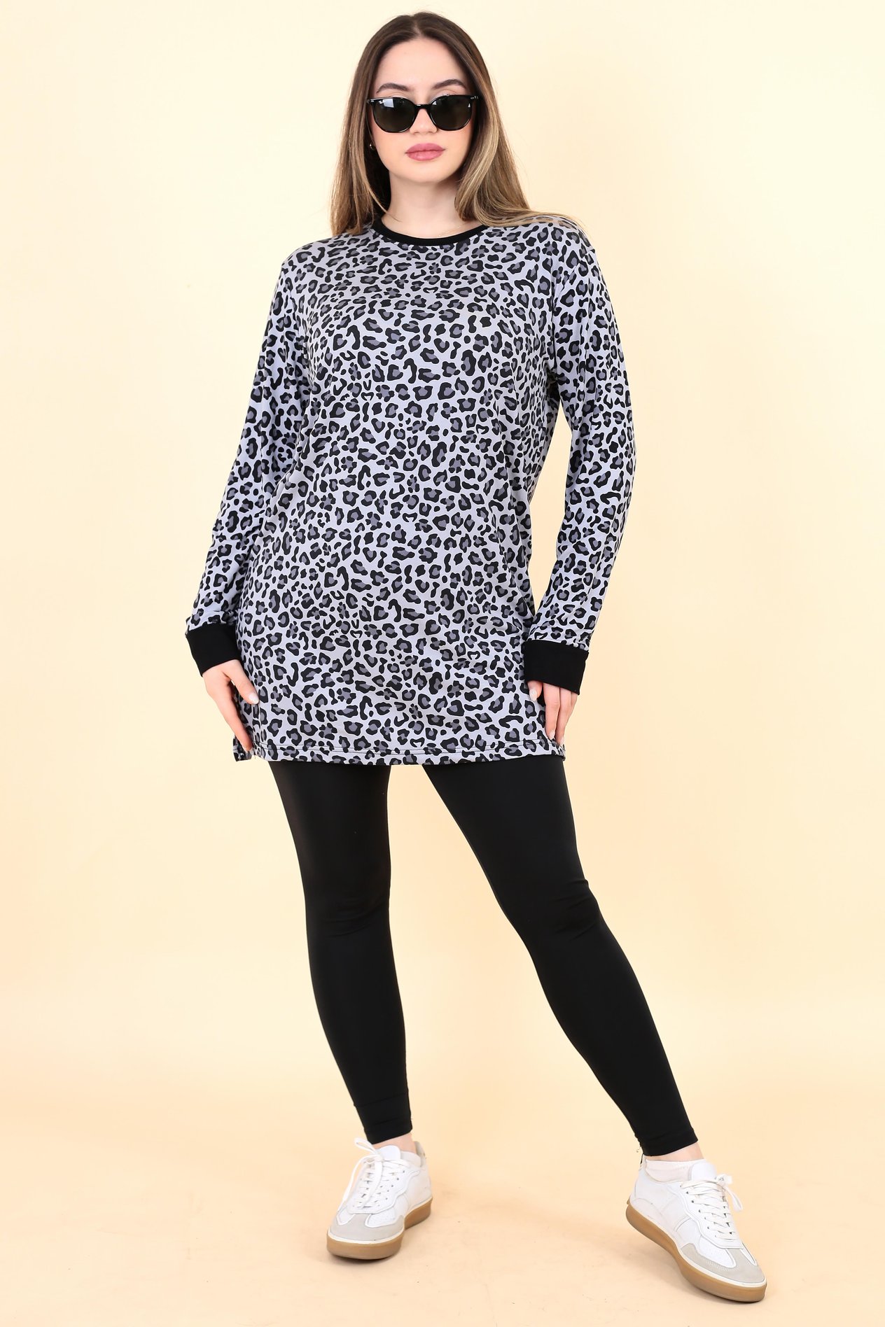 LEOPAR TUNİK Gri 1777