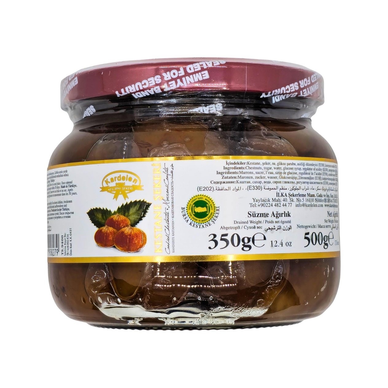 Kestane Şekeri Cam Kavanoz 500 Gr