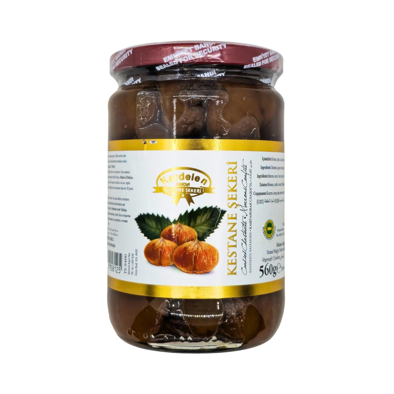 Kestane Şekeri Cam Kavanoz 800 Gr