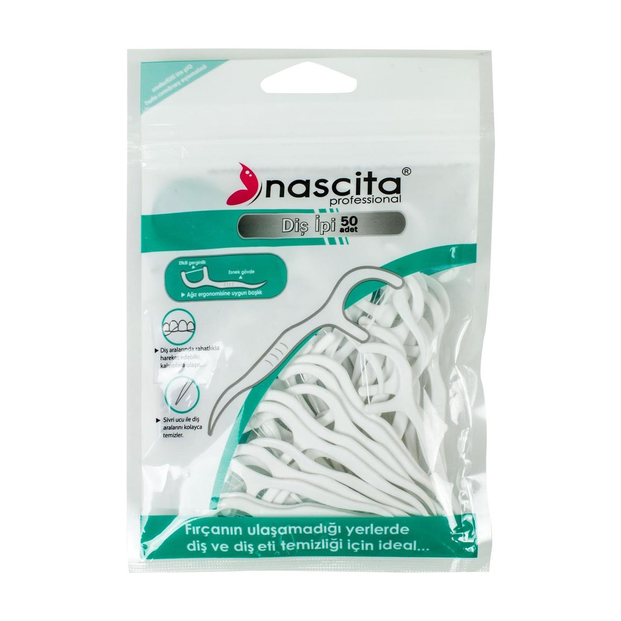 Nascita Kürdanlı Diş Ipi 50'Li Poşet Nane Aromalı Nasdısıpp050
