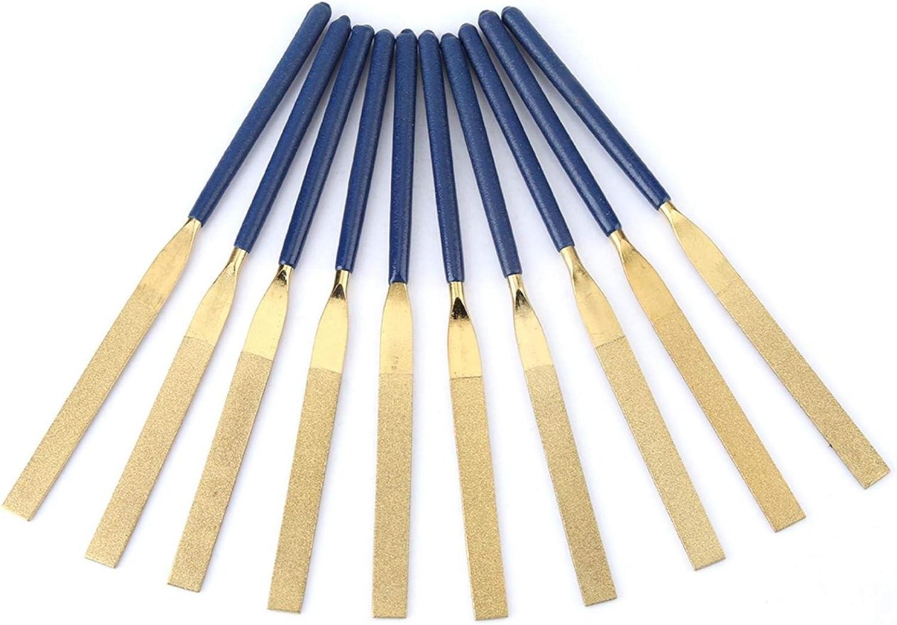 180X5Mm 10 Parça Tin Kaplı Elmas Eğe Takımı