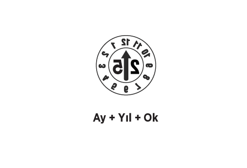 5X8Mm Ay Yıl Ok Kalıp Takvimi