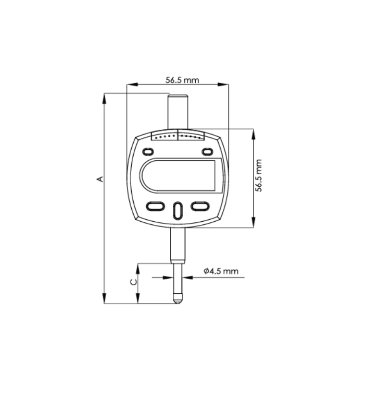 Asimeto Dijital Komparatör Saati 0-12.5Mm