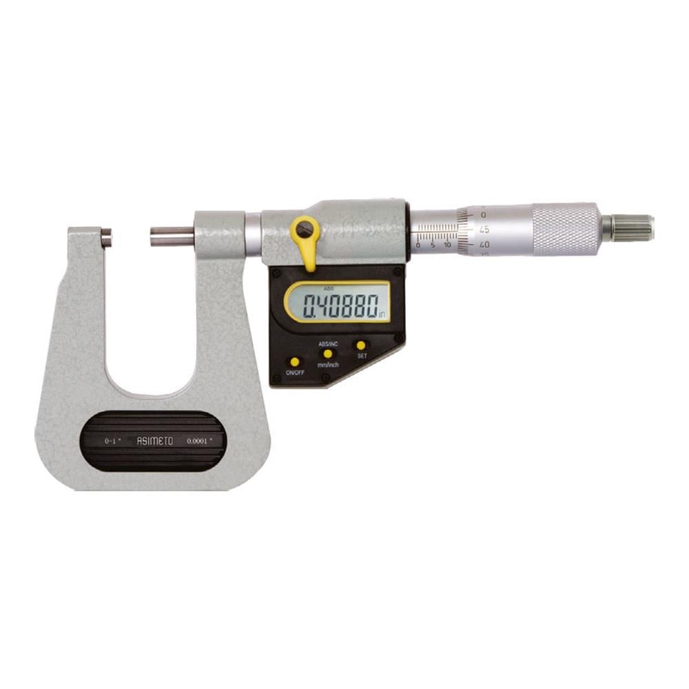 Asimeto Ip65 Derin Boğaz Dijital Mikrometre 0-25Mm