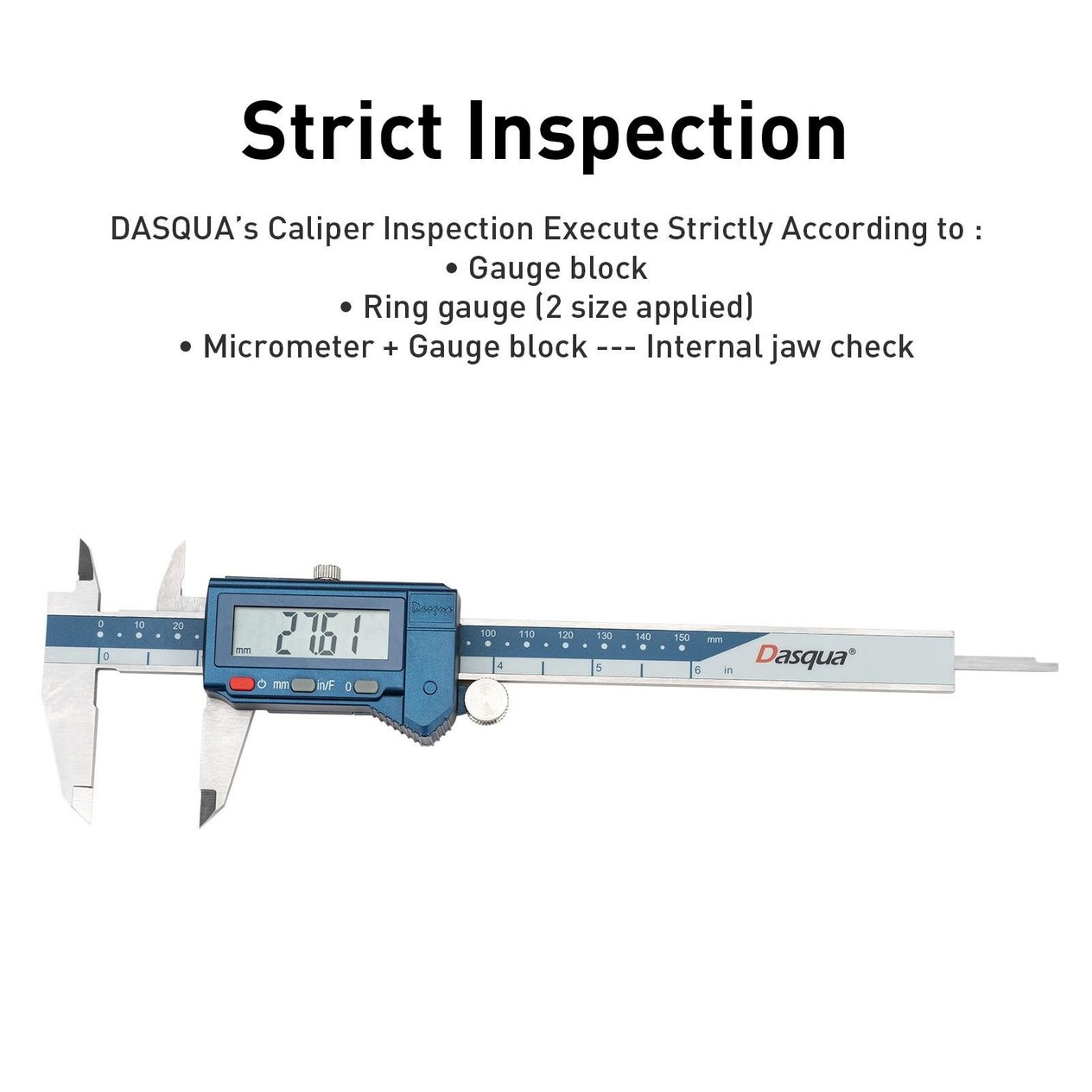 Dasqua 0-200Mm “ Mavi Seri “ Lcd Water Proof Lcd Absolute Dijital Kumpas Ip54