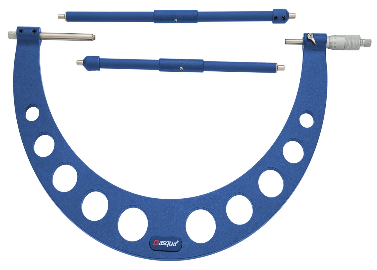 Dasqua 800-900Mm Ayarlanabilir Uçlu Mekanik Dış Çap Mikrometre 0,01