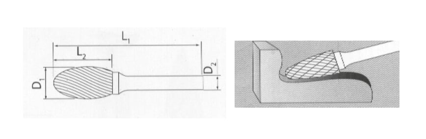 E08X06X20Mm Karbür Kalıpçı Freze