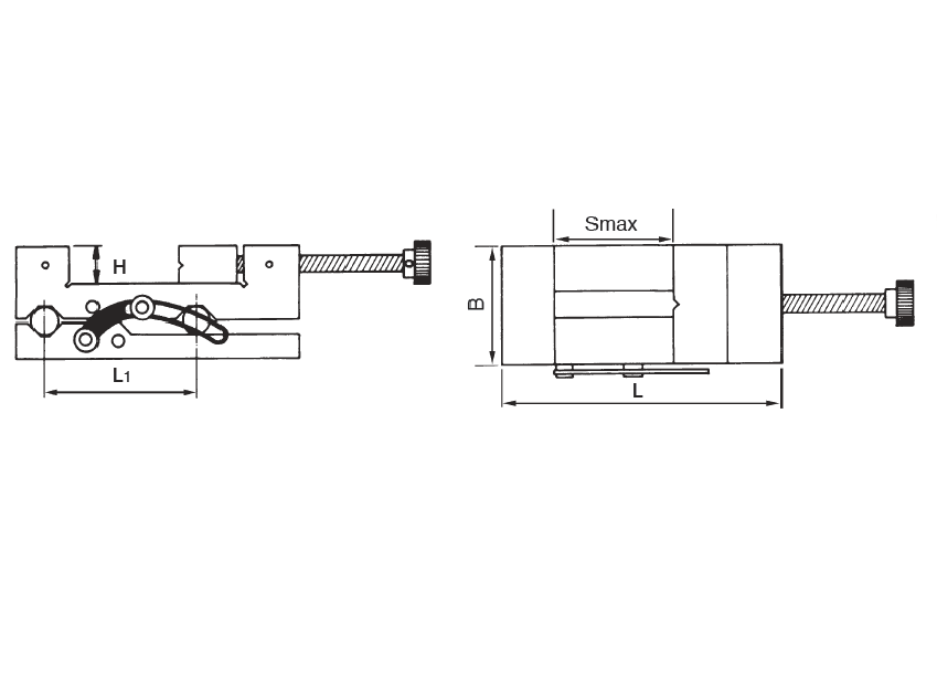 Krasnic Qgj Açılı Vidalı Hassas Mengene 100Mm