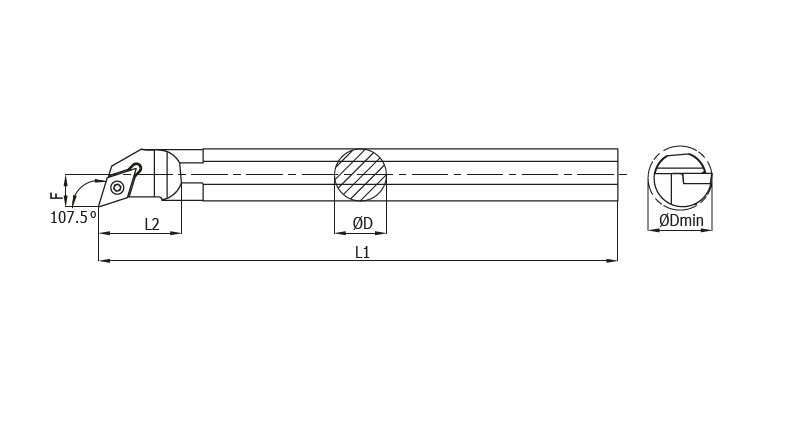 S16Q Sdqcr / L 11 İç Çap Delik Kateri