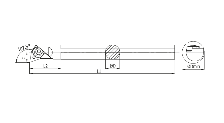 S40V Mtqnr / L 22 İç Çap Delik Kateri