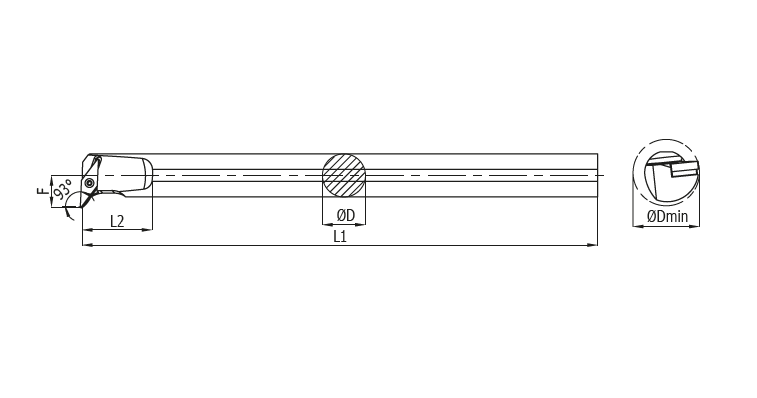S40V Svubr / L 16 İç Çap Delik Kateri