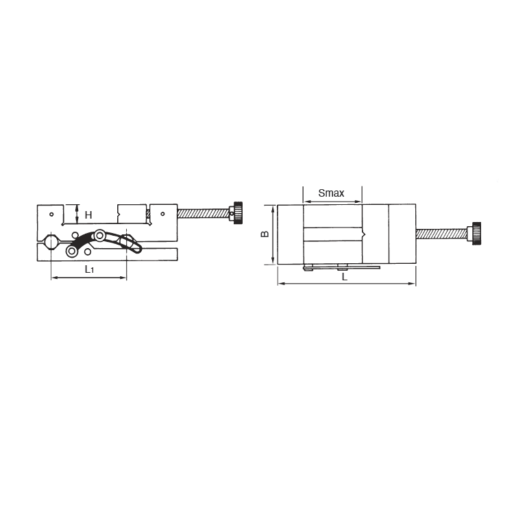Tokiwa Qgj Açılı Vidalı Hassas Mengene 50Mm