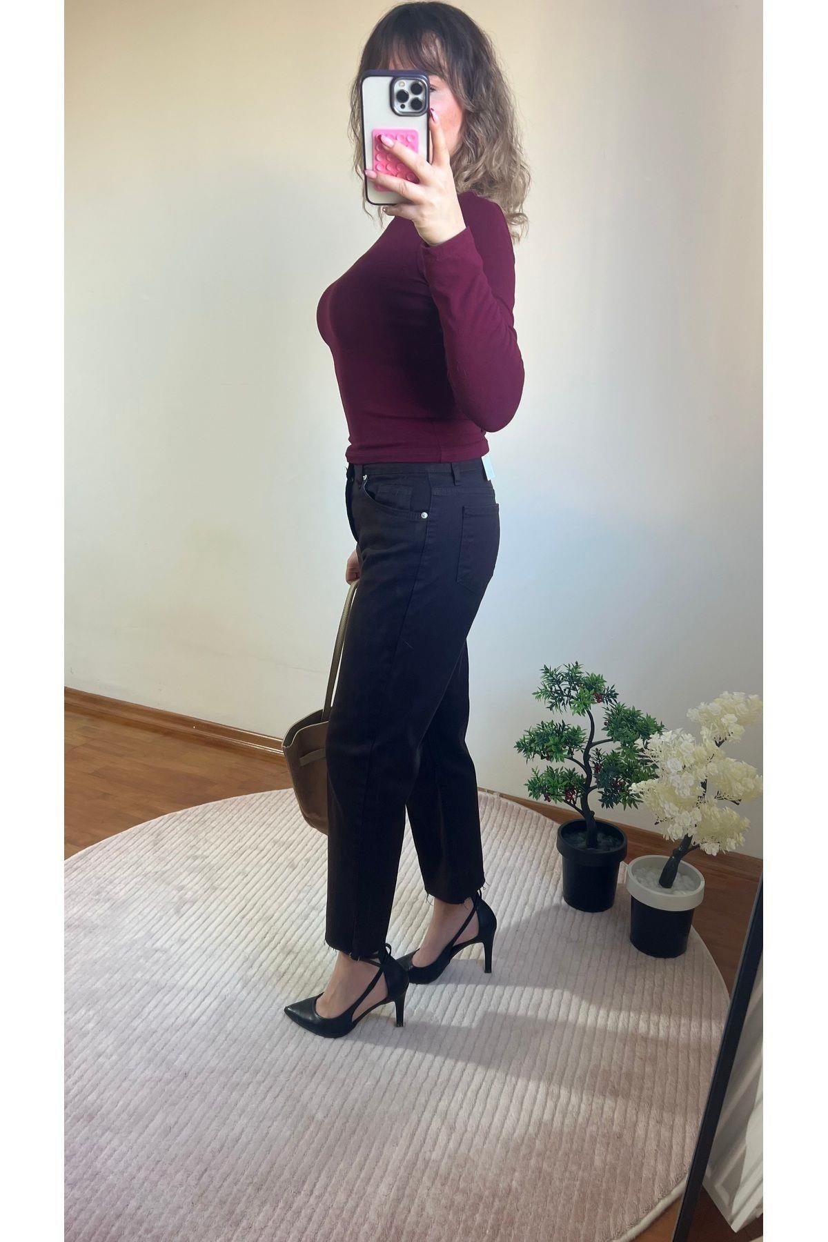Acı Kahve Yüksek Bel Pantolon