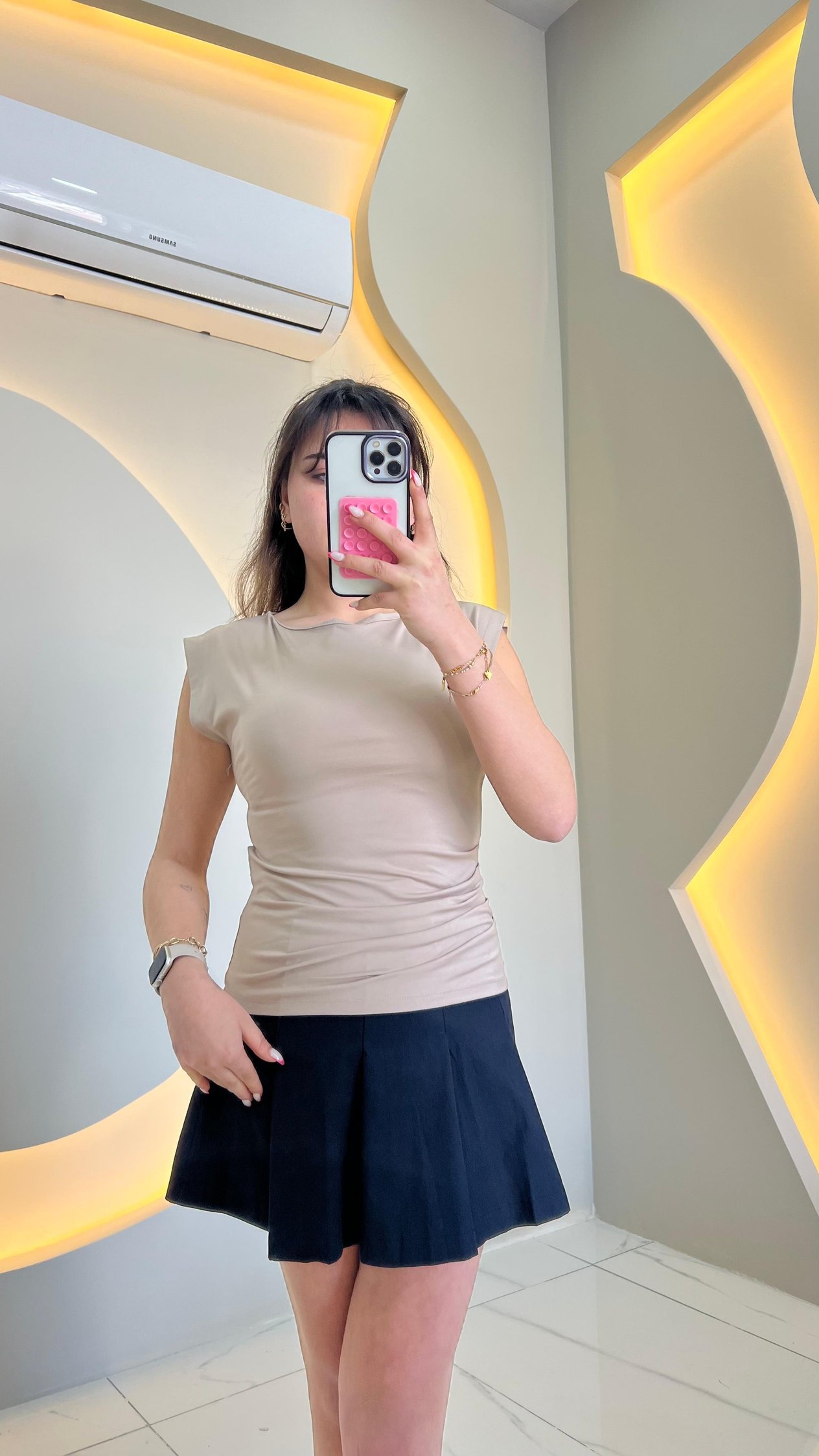 Vizon Drape Detaylı Modal Body