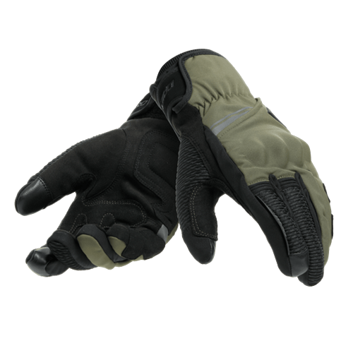 DAINESE ELD/TRENTO D-DRY GLOVES  BLACK/GRAPE-LEAF