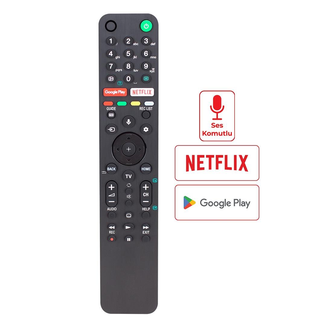 WEKO KL SONY RMF-TX500E NETFLIX-GOOGLE PLAY TUŞLU SES KOMUTLU LCD LED TV KUMANDA