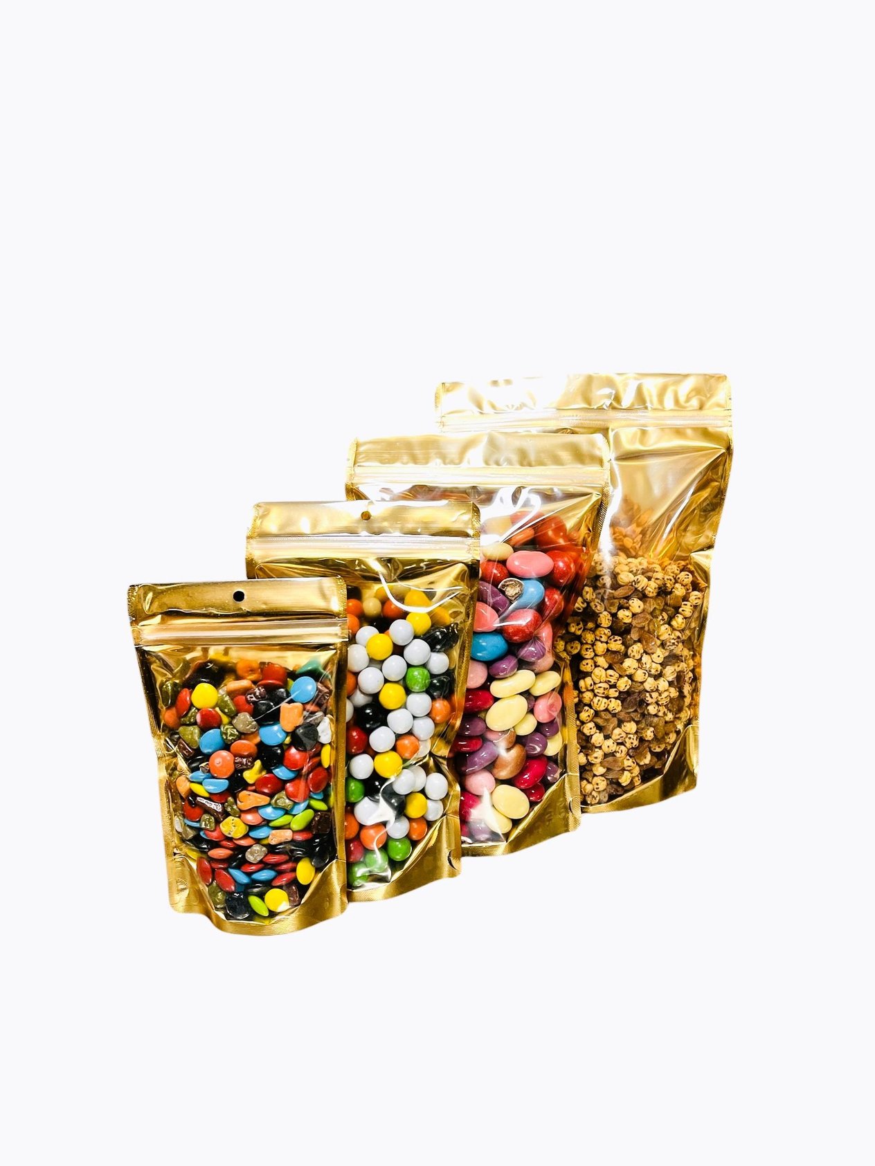 Gold Şeffaf Metalize Kilitli Doypak 20x30 100 Adet