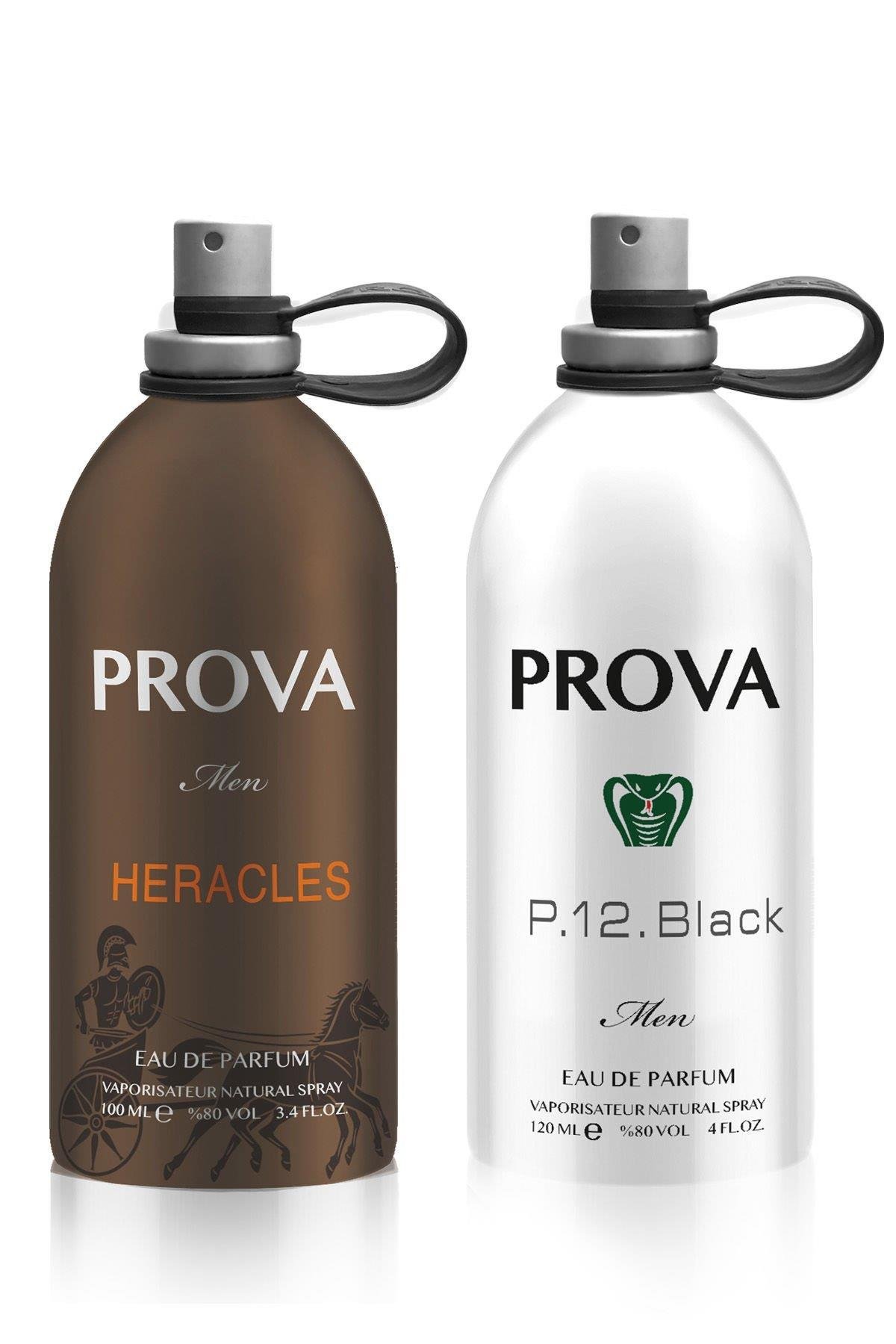 Prova Heracles ve P.12 Black  EDP Erkek Parfüm Seti  x2  120 ml