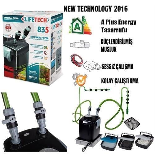 Lifetech 835 Dış Filtre 1000lt-saat 3 Sepetli