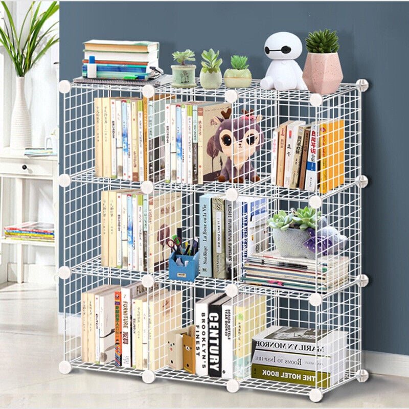 9'lu Tel Küp Çok Amaçlı Organizer Raf Beyaz 33cm
