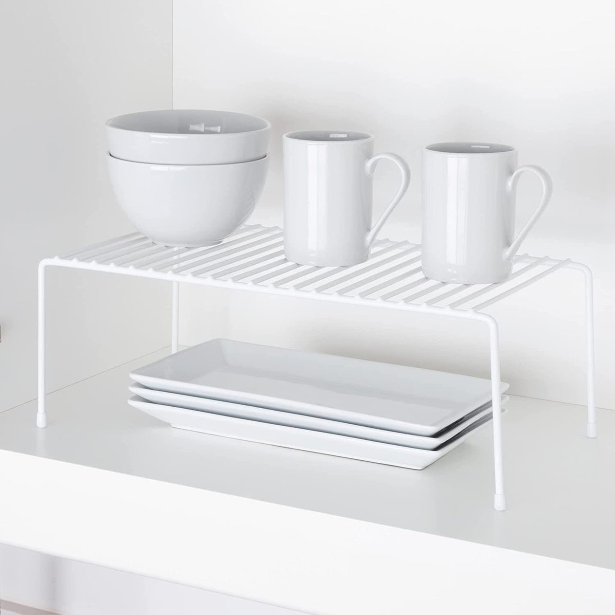 TEL ORGANİZER DOLAP DEPOLAMA RAFI 4'LÜ SET 22X40CM BEYAZ